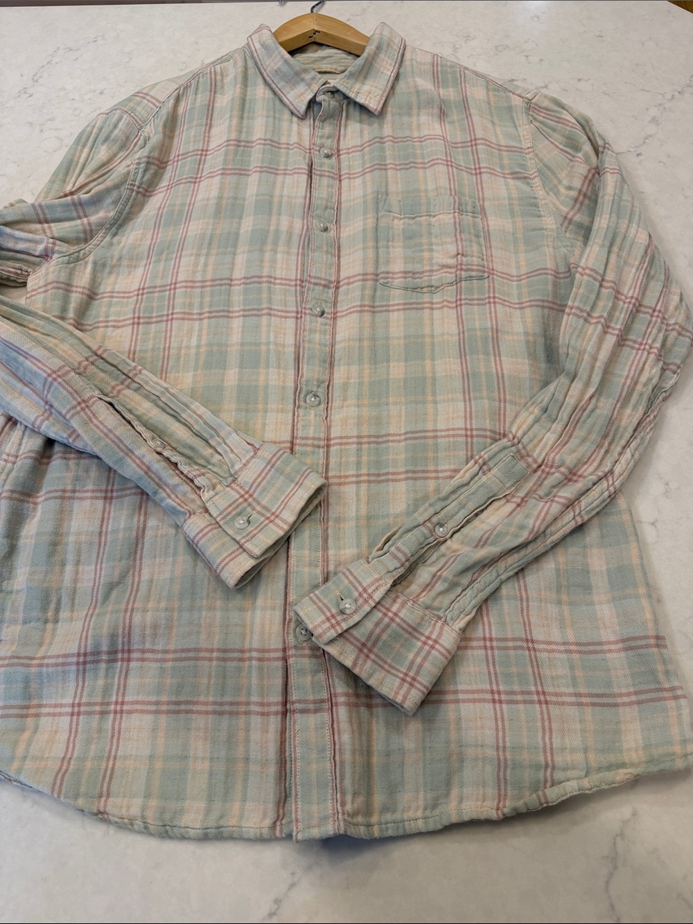 Marine Layer Cotton Button Down Shirt Size Large